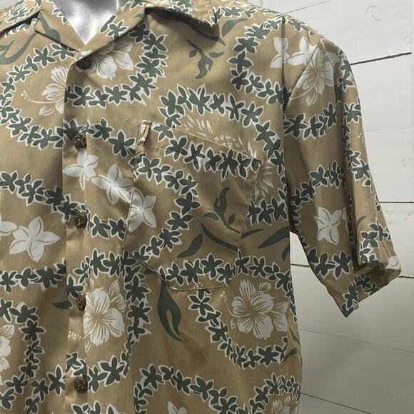 Roundy Bay Mens Hawaiian Camp Aloha Shirt Casual Short Sleeve Button Large L - Picture 2 of 7